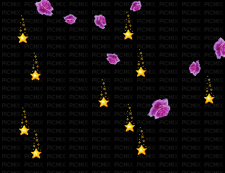 MMarcia gif rosas estrelas - Ingyenes animált GIF