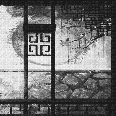 soave background animated oriental black white - Gratis animeret GIF