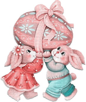 soave deco easter bunny easter eggs friends - Free PNG