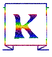 Lettre K Arc en ciel - Gratis animeret GIF