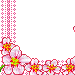pink flower border - GIF animasi gratis