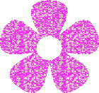 Hot Pink Flower Glitter - GIF animé gratuit