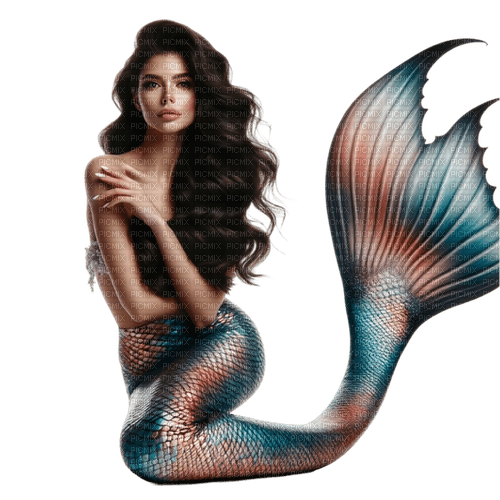 springtimes summer mermaid fantasy woman - 免费PNG