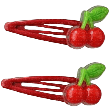 cherry hair clips - nemokama png