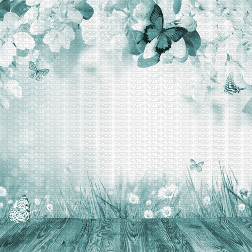 Y.A.M._Spring background blue - nemokama png