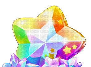 rainbow star bits - PNG gratuit