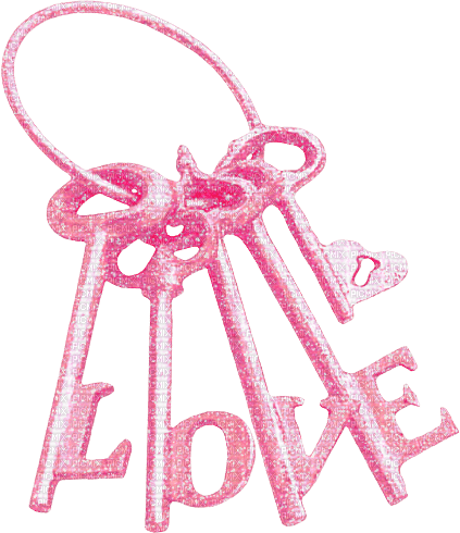 Keys.Love.Text.Heart.Lock.Pink - gratis png