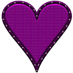 Coeur violet - GIF animate gratis