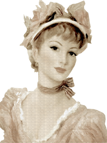 Vintage Woman beige - безплатен png