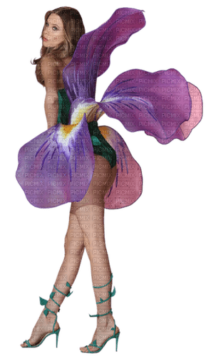 loly33 femme fleur - darmowe png