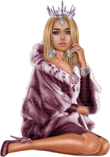 Woman. Fur coat. Leila - безплатен png