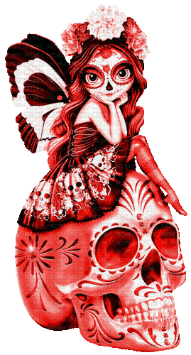 Animated.Sugar.Skull.Fairy - By KittyKatLuv65 - 無料のアニメーション GIF