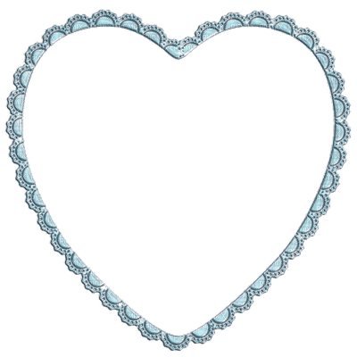 frame-blue-hearts - PNG gratuit