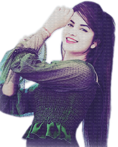 soave woman bollywood priyanka  blue purple green - 免费PNG