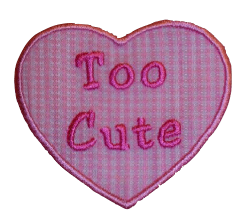 too cute patch - png gratuito