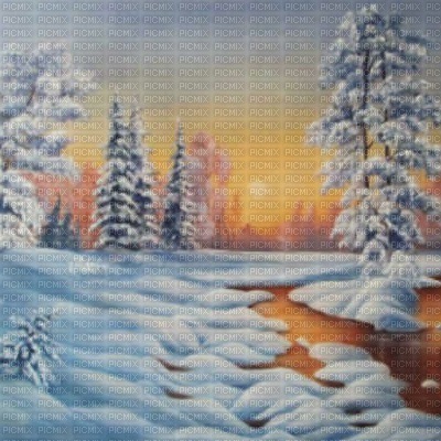 loly33 winter hiver fond sunset - zdarma png