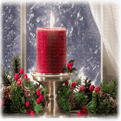 CHRISTMAS WINDOW CANDLES fenetre noel bougies - ücretsiz png