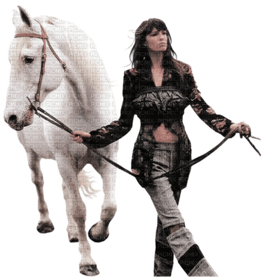 Kaz_Creations Woman Femme With Horse - ücretsiz png