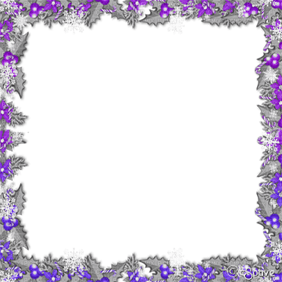 soave frame christmas winter  branch holly border - PNG gratuit