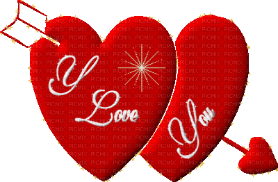 Love Red White Heart Star Gif Text - Bogusia - Бесплатный анимированный гифка