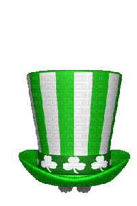 Kaz_Creations Animated Mouse Hat St.Patricks Day - Free animated GIF
