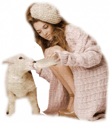 woman with animal bp - kostenlos png