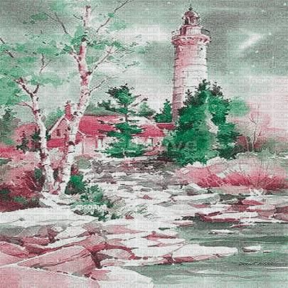 soave background animated summer  pink green - 免费动画 GIF