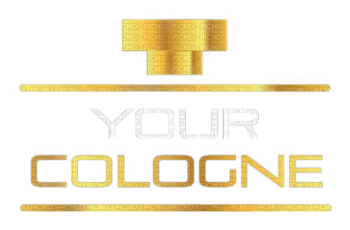 Perfume Your Cologne Text Gold - Bogusia - kostenlos png