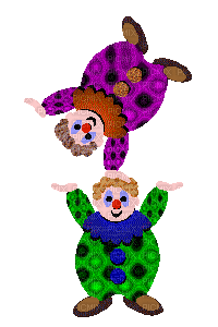 cute clowns playing - Бесплатни анимирани ГИФ