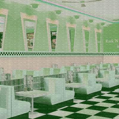 Green Animated Diner - Bezmaksas animēts GIF