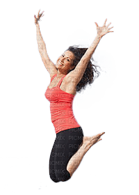 woman jumping - besplatni png
