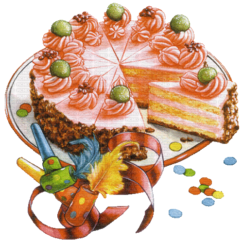 Torte, Geburtstag - Бесплатный анимированный гифка