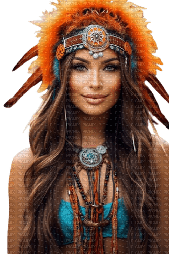 native, frau, woman, femme, vintage - Free PNG