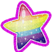 rainbow star - Безплатен анимиран GIF