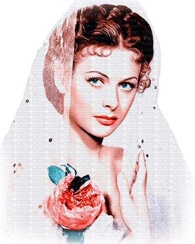 soave woman vintage face hedy lamarr pink blue - 免费PNG