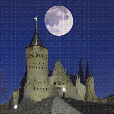 Moon & Castle - png gratuito
