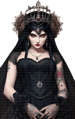 loly33 femme gothique - Free PNG