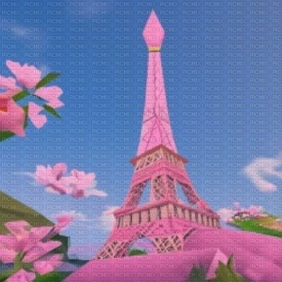 Pink Eiffel Tower - Free PNG