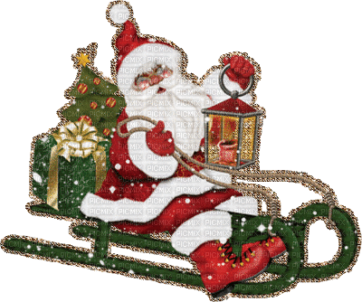 Christmas  Santa Claus Red White Green Gif Bogusia - Ingyenes animált GIF