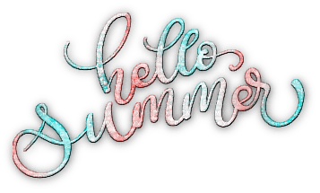 soave text hello summer pink TEAL - ilmainen png