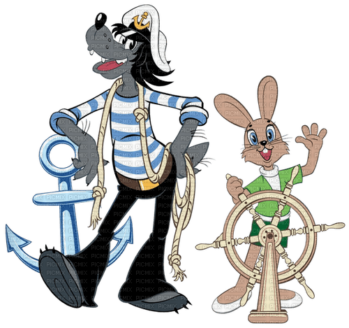 wolf & hare from nu pogodi - gratis png