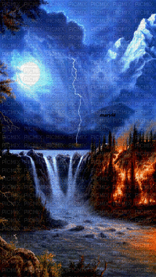 fire and water bp - Ilmainen animoitu GIF