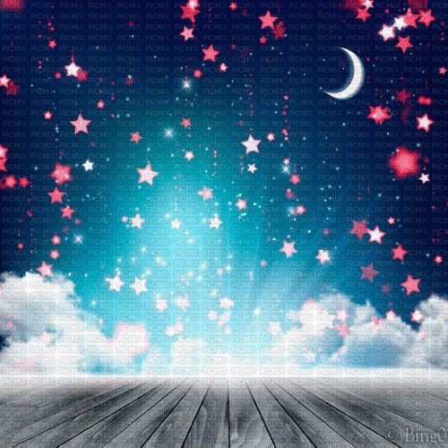 Y.A.M._Fantasy night moon background - Gratis geanimeerde GIF