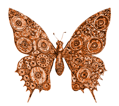 Steampunk.Butterfly.Brown - ücretsiz png