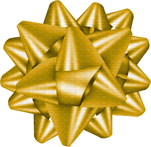 Gift.Bow.Gold - PNG gratuit