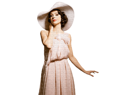 kvinna-hatt-rosa - png grátis