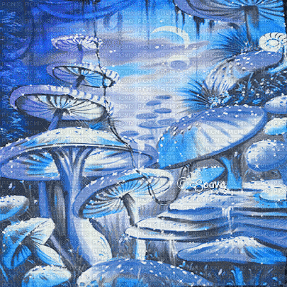 soave background animated fantasy forest  blue - Δωρεάν κινούμενο GIF