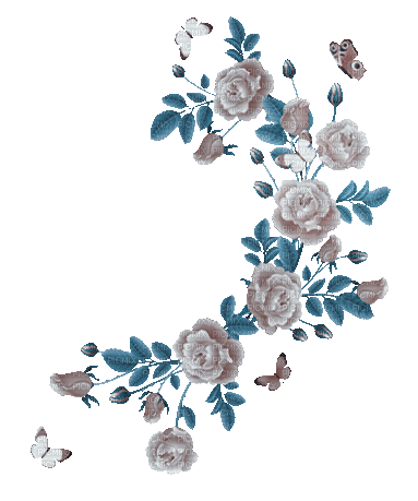 soave deco flowers rose vintage branch animated - GIF animate gratis