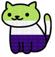 Neopronoun Pride Neko Atsume cat - PNG gratuit
