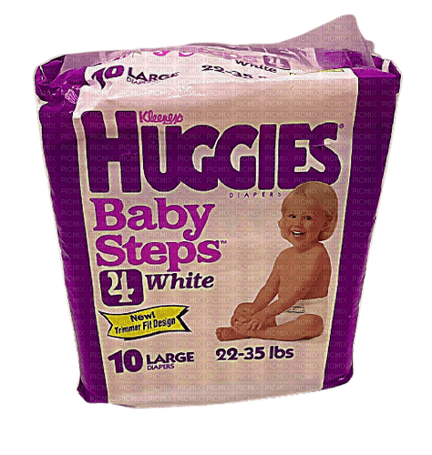 Huggies diapers (painted) - Free PNG